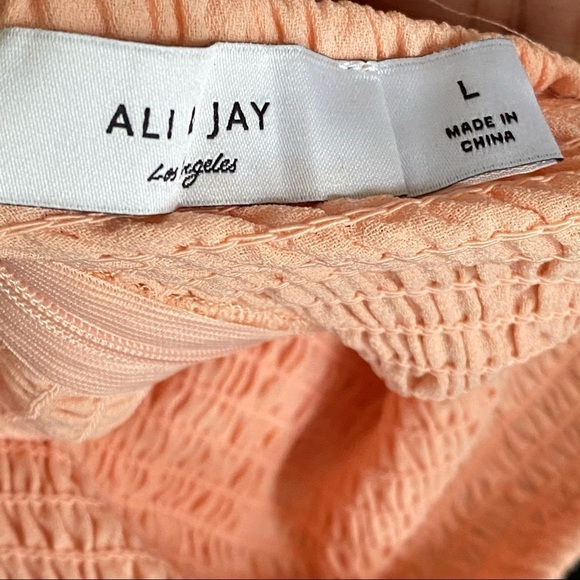 𝅺ALLIE & Jay smocked peach mini dress - Picture 9 of 11